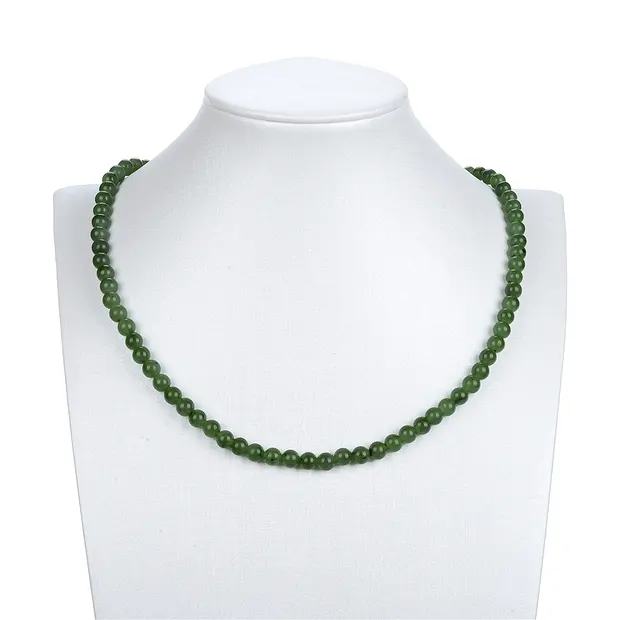 Rang de colliers boules, Néphrite A vert 6mm, ca. 40cm | Marco Schreier