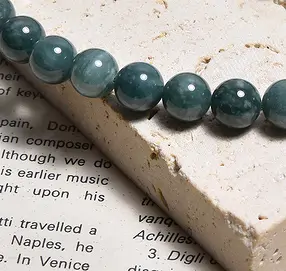 String Beads, Nephrite blue-green ("Guatemala Jade"), 06mm | Marco Schreier