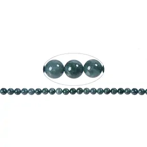 String Beads, Nephrite blue-green ("Guatemala Jade"), 06mm | Marco Schreier