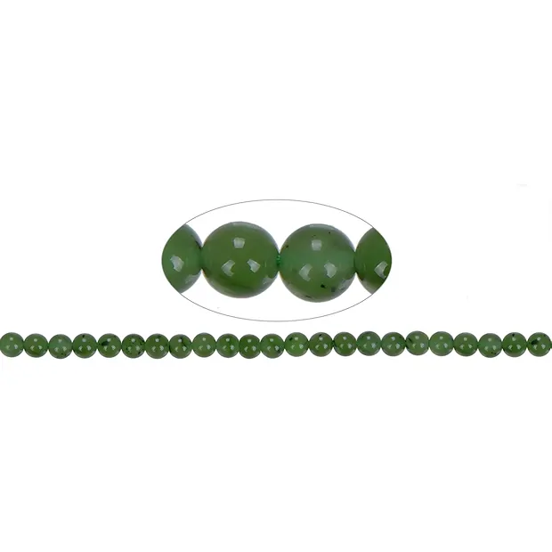 Filo di perle, Nefrite A, 08 mm (39 cm) | grossista gemme e pietre curative