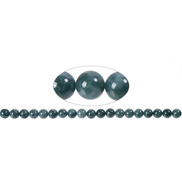 Rang de collier boules, jade (Guatemala), 08mm (39cm) | Marco Schreier