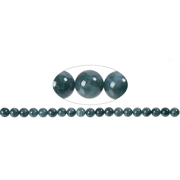 Cuentas preciosas, jade (Guatemala), 09mm (39cm) | Marco Schreier
