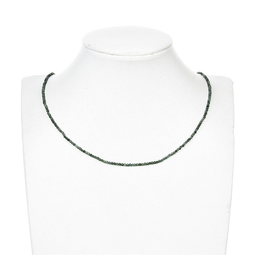 String Beads, Nephrite, faceted, 02mm | wholesale gems, healing stones & jewelry