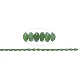 141160314720 Strang Button, Nephrit Jade, 04 x 06mm | Edelsteine, Heilsteine & Schmuck-Handel