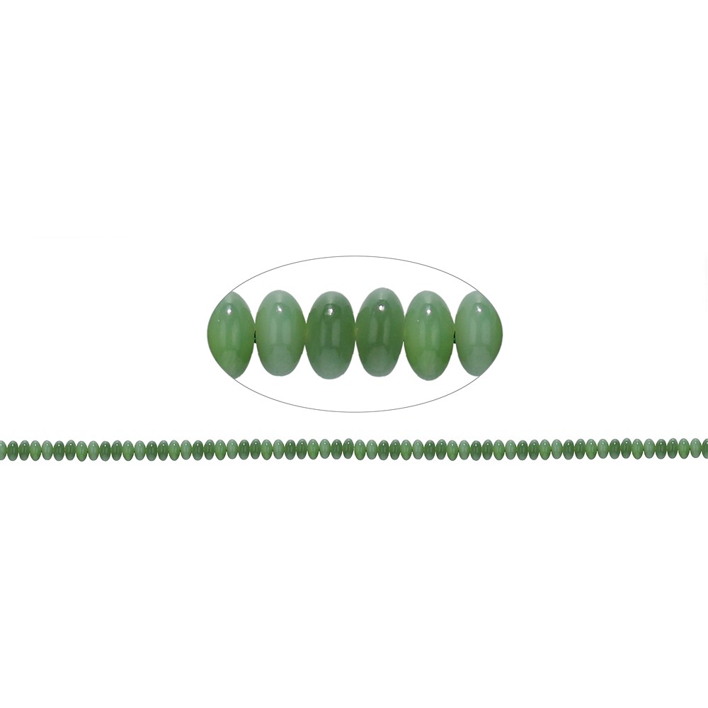 Rang de collier Boutons, Néphrite Jade, 04 x 06mm | Marco Schreier