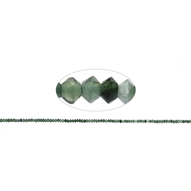 Bottone/disco a filo, Nefrite, sfaccettato, 01 x 02 mm | Marco Schreier