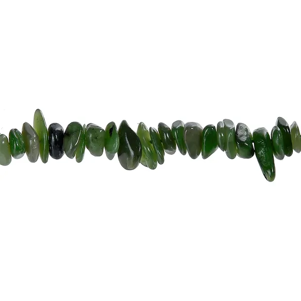 Rang de colliers éclats, Néphrite, 03-04 x 08-12mm | Marco Schreier