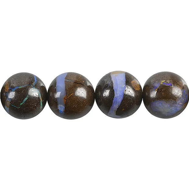 Rang de collier boules, opale de boulder, 16,5 - 19,5mm, Pièces uniques 003 | Marco Schreier