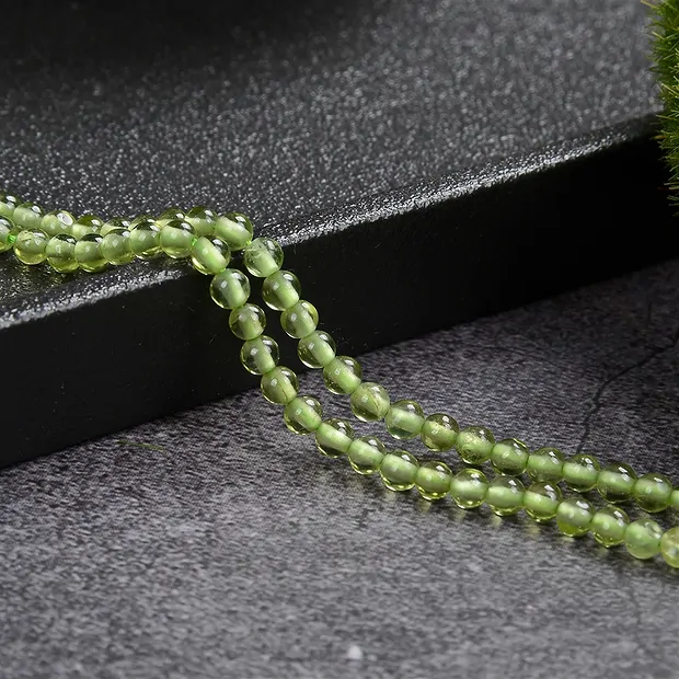 Cuentas de piedras preciosas, Peridoto, 03mm (39cm) | Marco Schreier