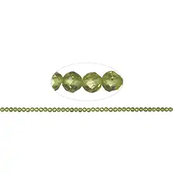 141210104921 Rang de colliers boules, Péridot A, 04mm, à facettes (39cm) | Marco Schreier