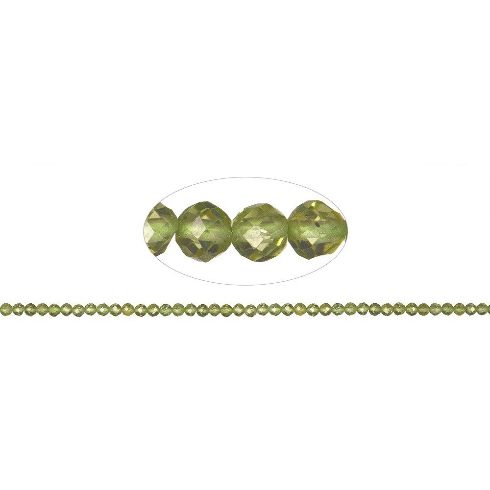 String Beads, Peridote A, 04mm, faceted (39cm) | gems, healing stones & jewelry