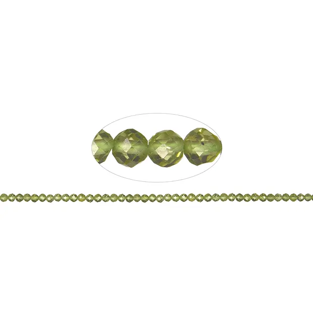Strang Kugeln, Peridot A, 04mm, facettiert (39cm) | Marco Schreier