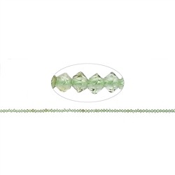 141210325420 Rang de colliers Boutons/Disque, P&#xE9;ridot, facett&#xE9;, 01 x 02mm (33cm) | Marco Schreier