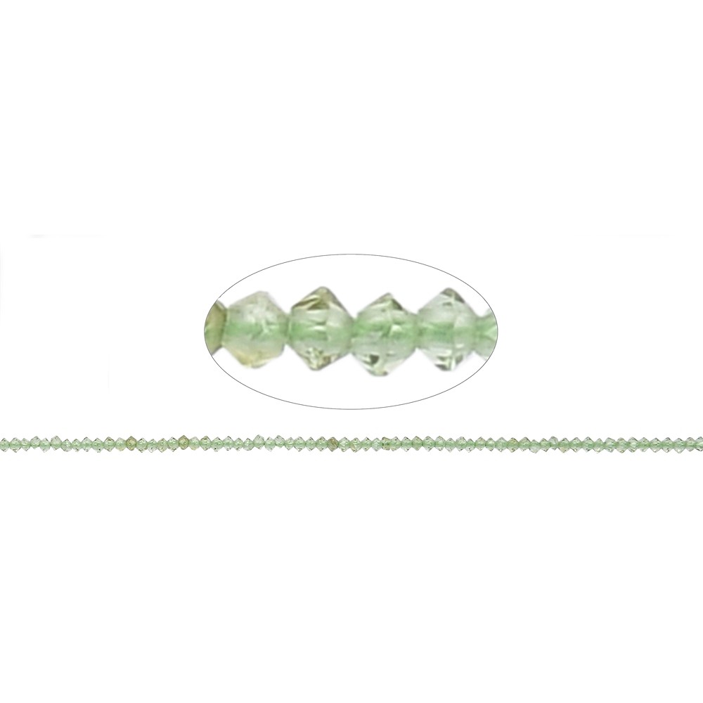 Rang de colliers Boutons/Disque, Péridot, facetté, 01 x 02mm (33cm) | Marco Schreier