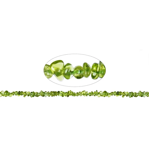 Strang Trommelsteine, Peridot A, 05 x 08mm | GH Edelsteine, Heilsteine & Schmuck