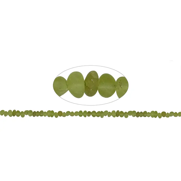 Strand of Tumbled Stones, Peridote A, matt, 04 x 07mm | Marco Schreier