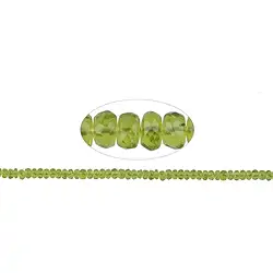 141211400022 Button strand, Peridote, faceted, 03 x 05mm | wholesaler gems & healing stones
