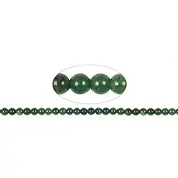 141220100720 Strang Kugeln, Prasem, 08mm | Mineralien-Handel Edelsteine, Heilsteine & Schmuck