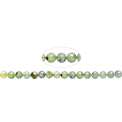 141230101720 String Beads, Prehnite, faceted, 06mm, 64cut | wholesaler gems &amp; healing stones