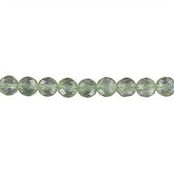 141230101721 String Beads, Prehnite A, faceted, 06mm | wholesaler gems &amp; healing stones