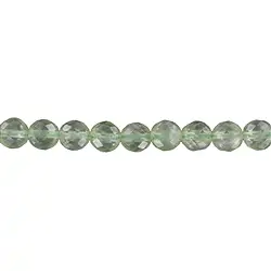 141230101721 Strang Kugeln, Prehnit A, facettiert, 06mm | GH Edelsteine, Heilsteine & Schmuck