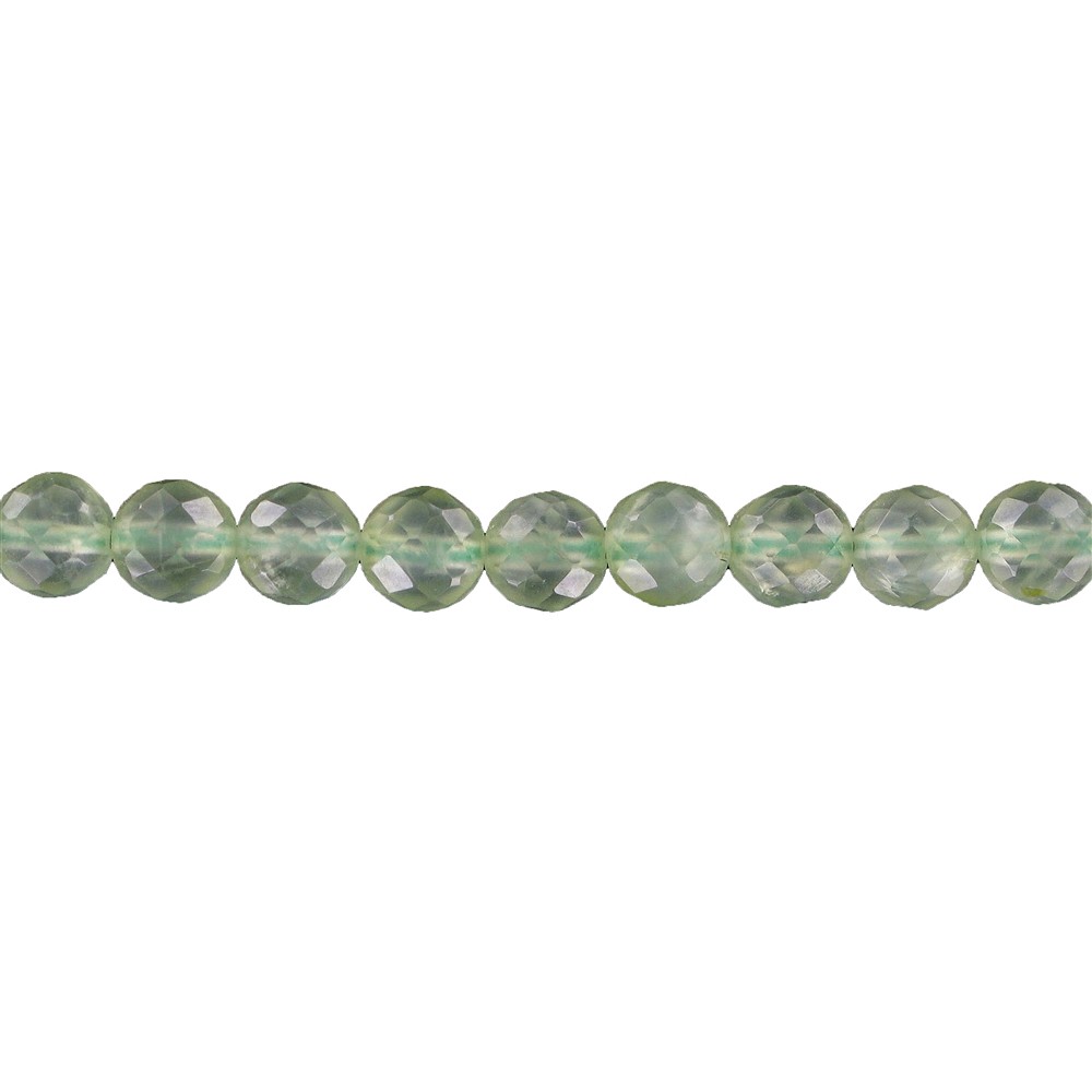 Rang de colliers boules, prehnite A, à facettes, 06mm | Marco Schreier