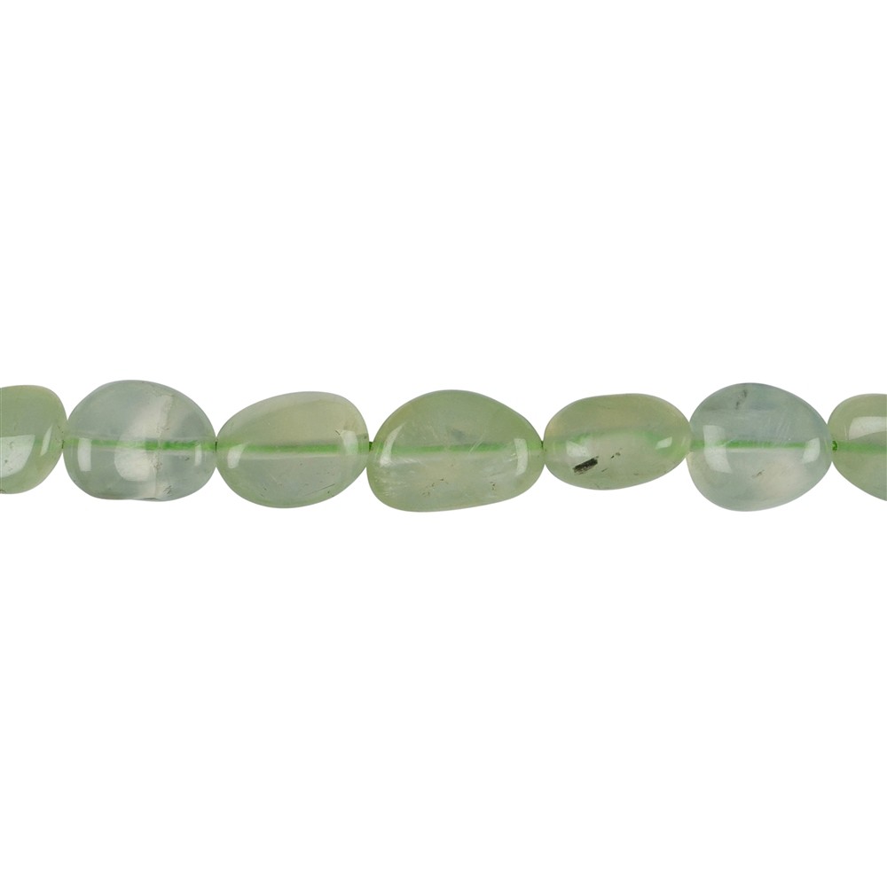Strand of nuggets (flat), prehnite, 10mm | wholesaler gems & healing stones