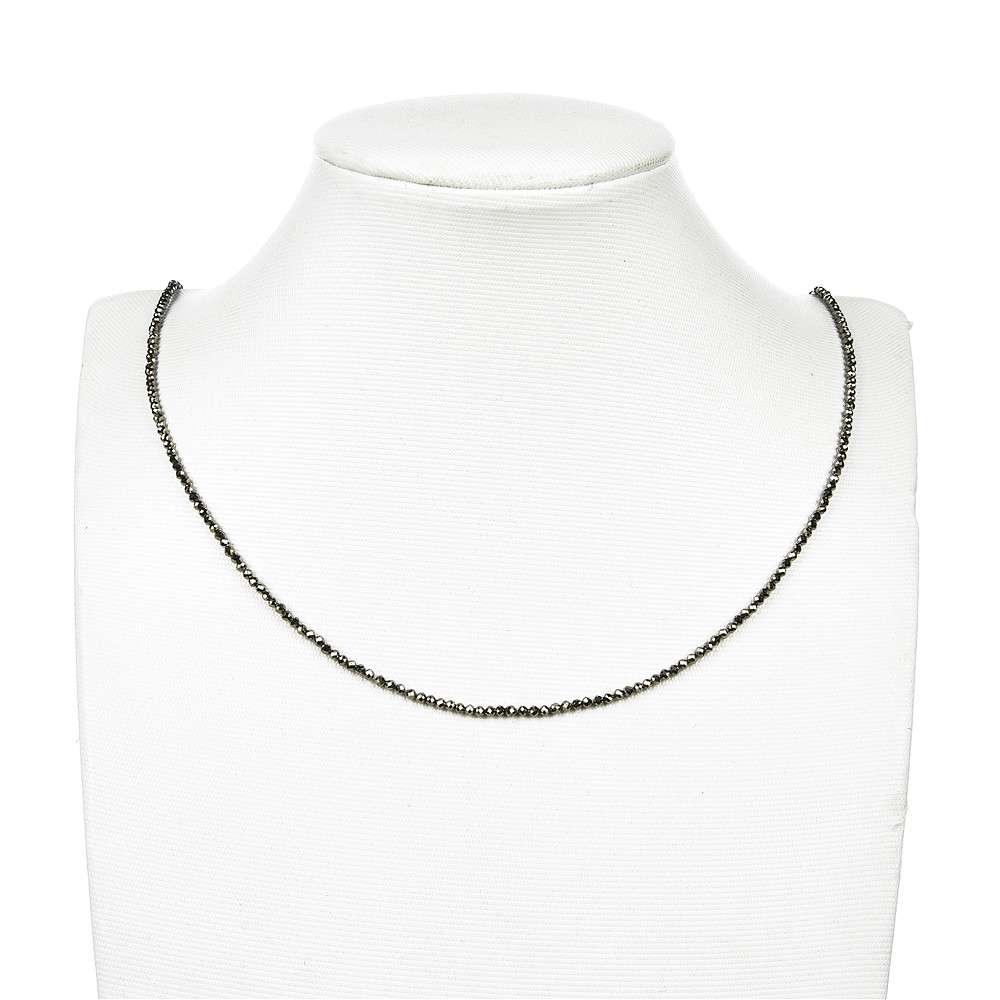 perline a filo, Pirite, sfaccettate, 02 mm | grossista gemme e pietre curative