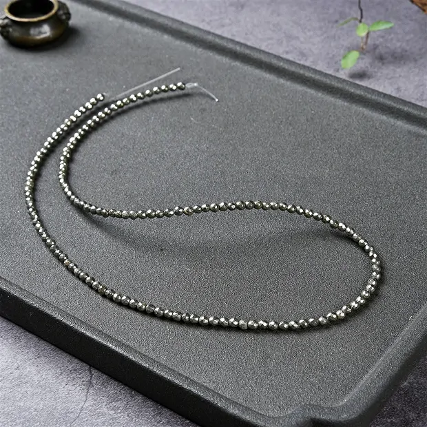 String Beads, Pyrite, faceted, 03mm | wholesaler gems, healing stones & jewelry