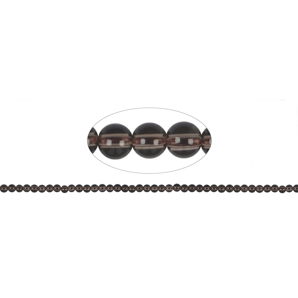 Cuentas de piedras preciosas, Cuarzo ahumado, 04mm | Marco Schreier