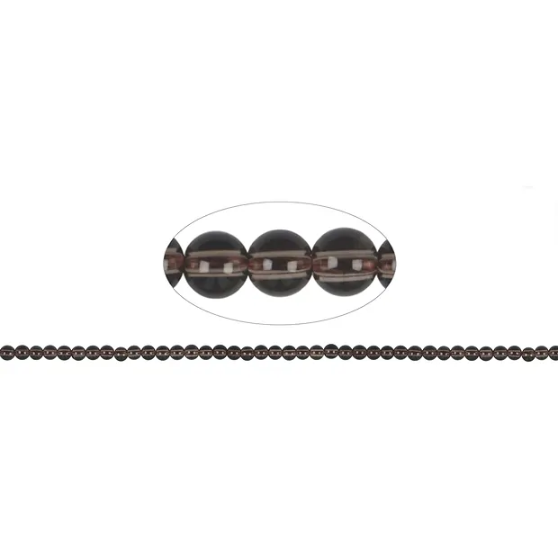 String Beads, Smoky Quartz, 04mm | wholesaler gems, healing stones & jewelry