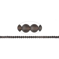 141280100510 Rang de collier boules, Quartz fum&#xE9;, mat, 06mm (39cm) | Marco Schreier