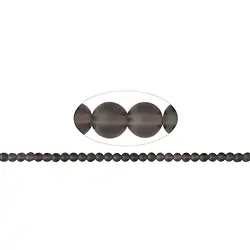 141280100510 Cuentas de piedras preciosas, Cuarzo ahumado, mate, 06mm (39cm) | Marco Schreier