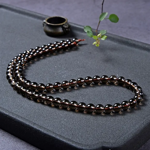Rang de collier boules, Quartz fumé, 06mm (environ) | Marco Schreier