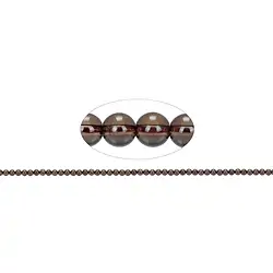 141280100520 Rang de collier boules, Quartz fumé, 06mm (environ) | Marco Schreier