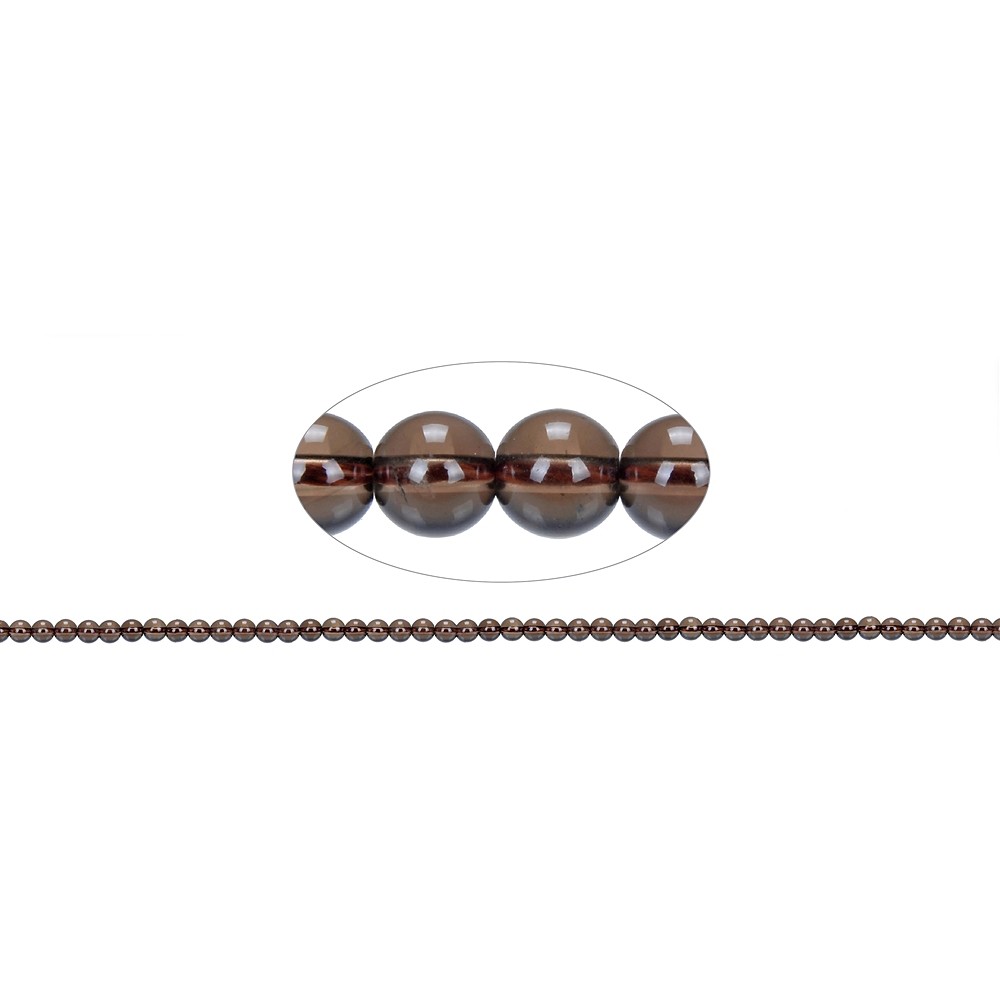 String Beads, Smoky Quartz, 06mm (approx.) | wholesaler gems & healing stones