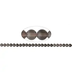 141280100710 String Beads, Smoky Quartz, matt, 08mm | Schreier gems, healing stones & jewelry