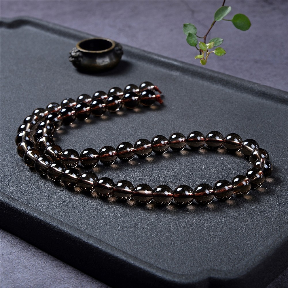 Strang Kugeln, Rauchquarz, 08mm | Großhändler Edelsteine, Heilsteine & Schmuck
