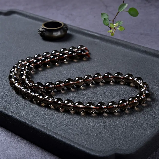 Rang de collier boules, Quartz fumé, 08mm | Marco Schreier