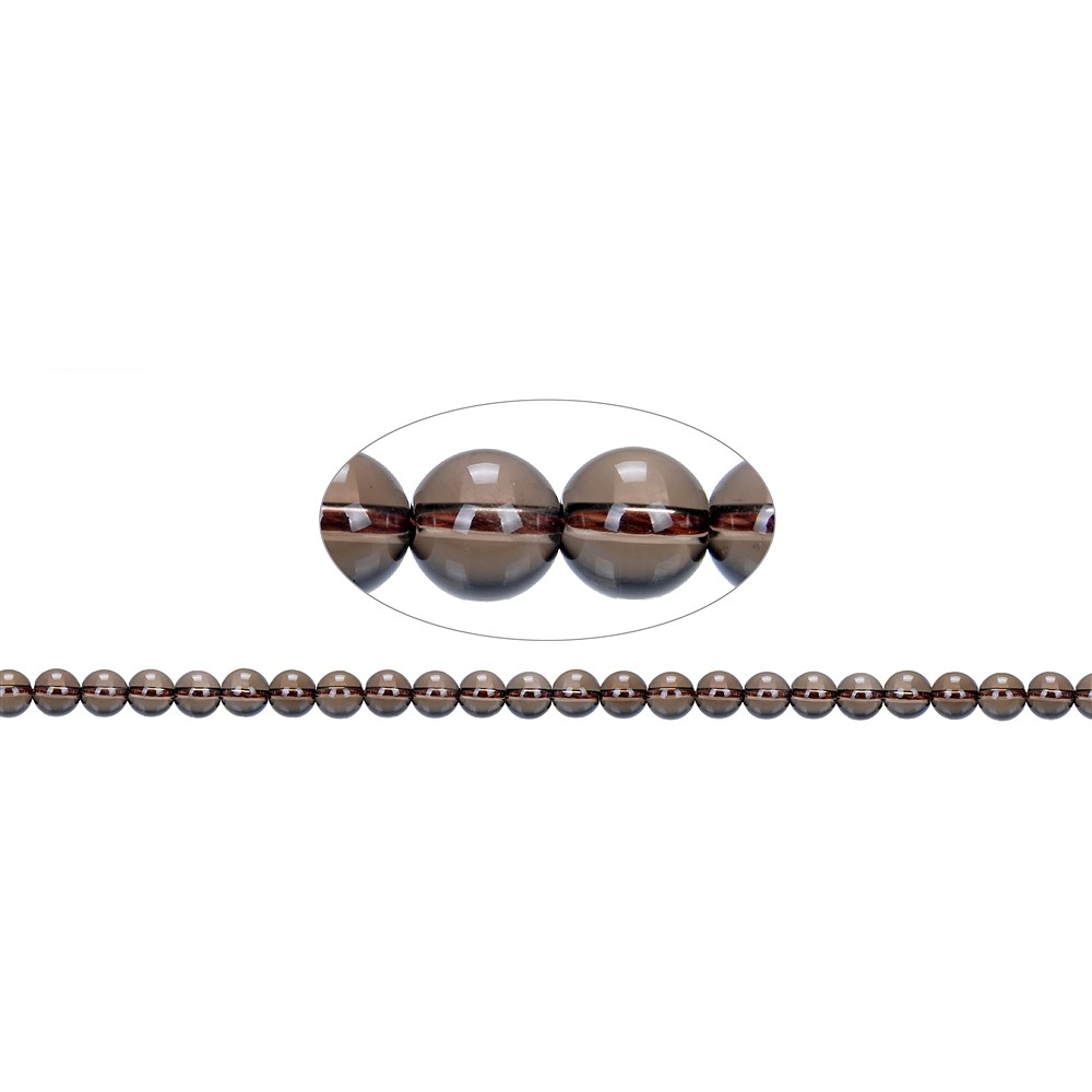 Strang Kugeln, Rauchquarz, 08mm | Großhändler Edelsteine, Heilsteine & Schmuck