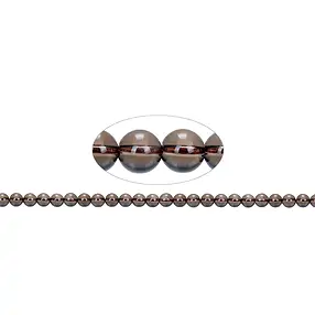 Rang de collier boules, Quartz fumé, 08mm | Marco Schreier