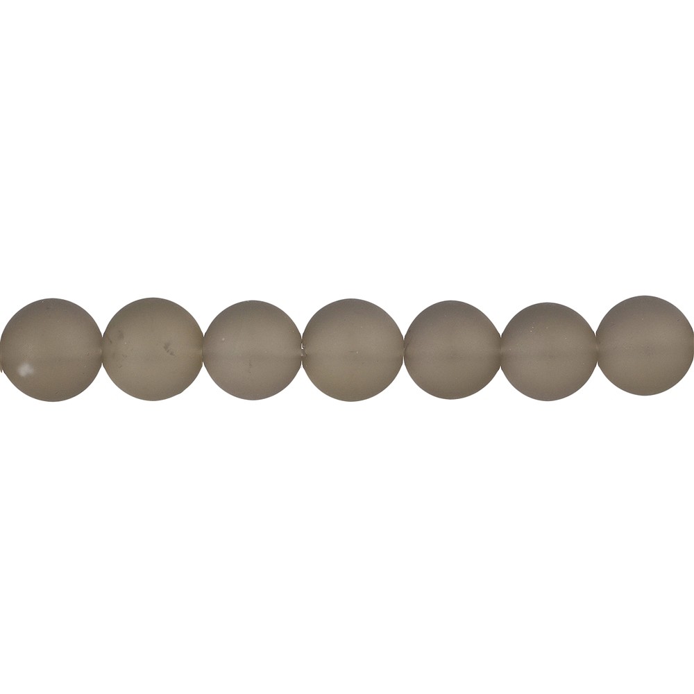 String Beads, Smoky Quartz, matt, 10mm | Schreier gems, healing stones & jewelry