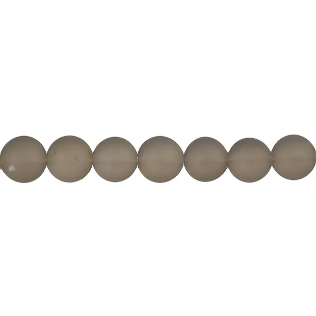 String Beads, Smoky Quartz, matt, 10mm | Schreier gems, healing stones & jewelry