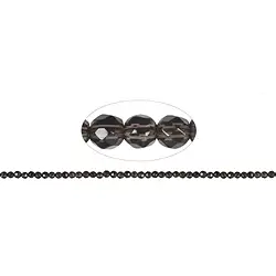 141280101620 Strang Kugeln, Rauchquarz, facettiert, 04mm | Edelsteine, Heilsteine & Schmuck