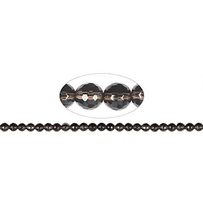 Strang Kugeln, Rauchquarz, facettiert, 08mm | Edelsteine, Heilsteine & Schmuck