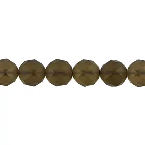 Strang Kugeln, Rauchquarz matt, facettiert, 10mm | Marco Schreier