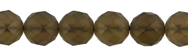 Cuentas de piedras preciosas, Cuarzo ahumado mate, facetado, 10mm | Marco Schreier