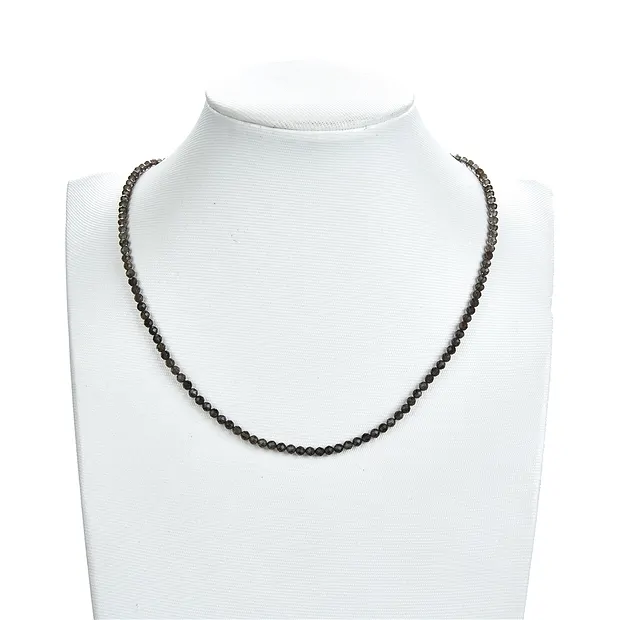 Strang Kugeln, Rauchquarz, facettiert, 03mm | Edelsteine, Heilsteine & Schmuck