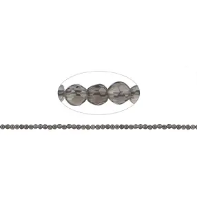 Strang Kugeln, Rauchquarz, facettiert, 03mm | Edelsteine, Heilsteine & Schmuck