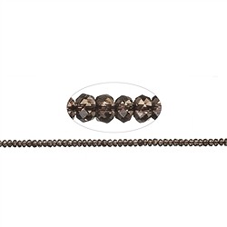 141280300520 Collar de botones, Cuarzo ahumado, facetado, 04mm | Marco Schreier